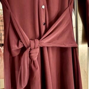 White House Black Market Burgundy Body Con Burgundy Dress Size Small